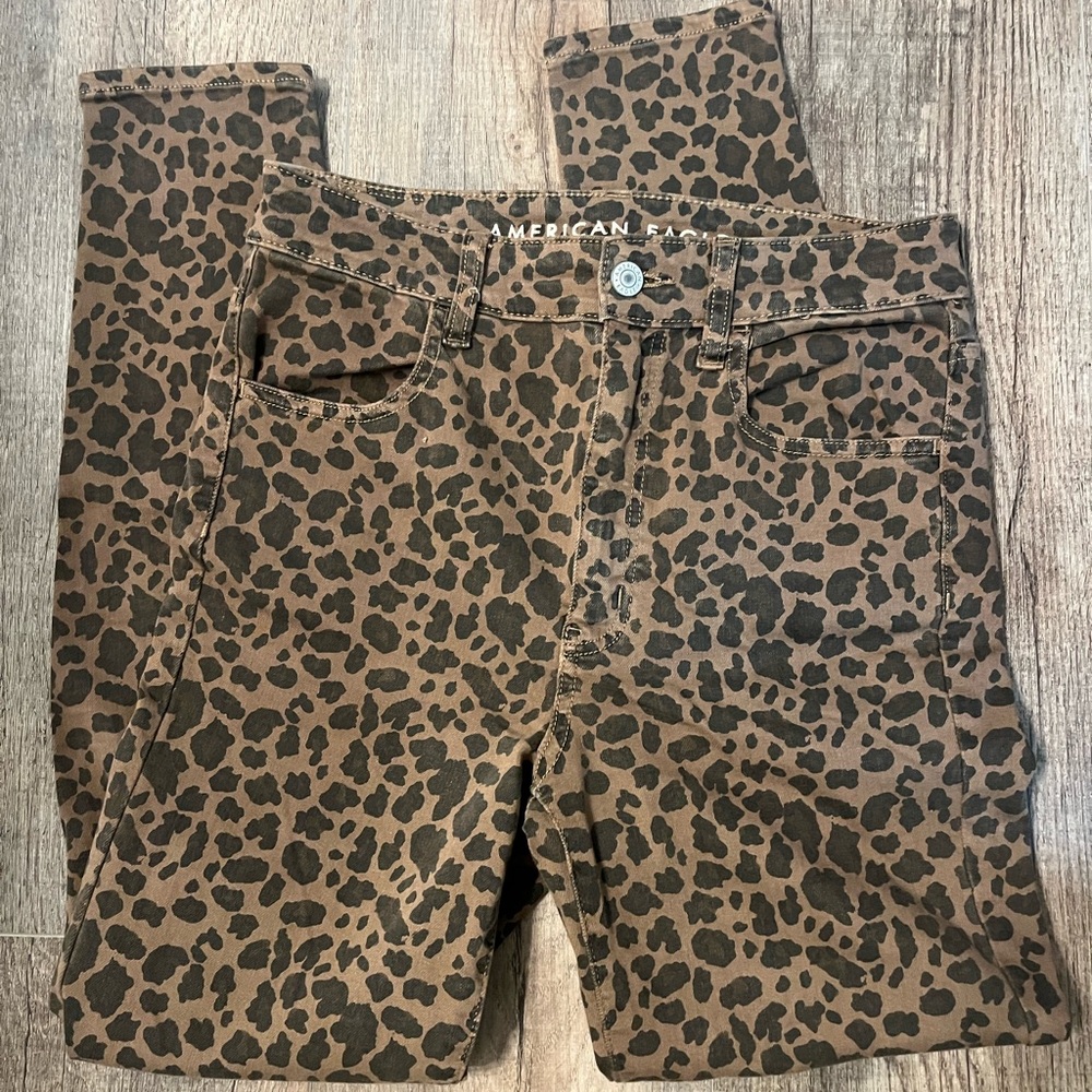 AE jeggings animal print jeans